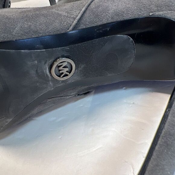 Michael Kors Remi 7 Suede Gray/Grey Ankle Bootie Boots Stilettos - Picture 6 of 10